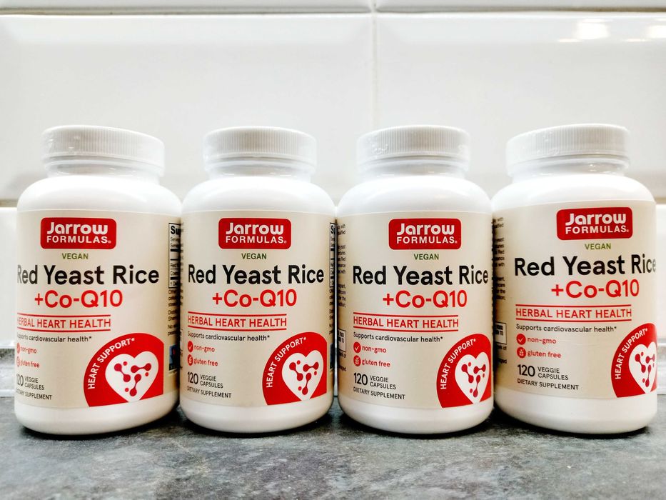 Jarrow Formulas, Red Yeast Rice + Co-Q10 (120 капс.), красный рис
