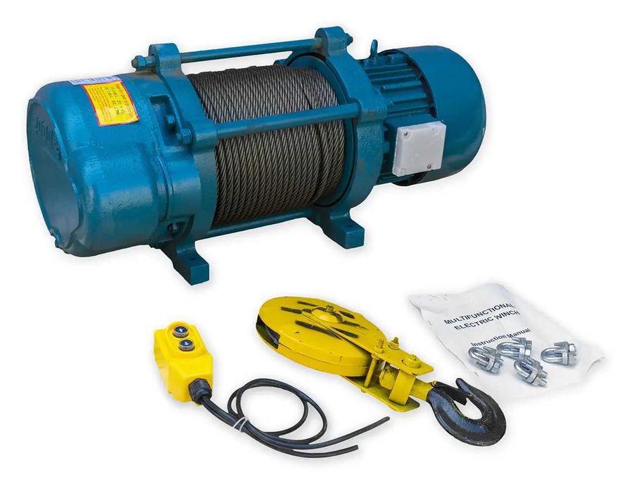 Лебедка электрическая KRAISSMANN KCD 2000  1000/2000 кг, 50/25 м, 380В