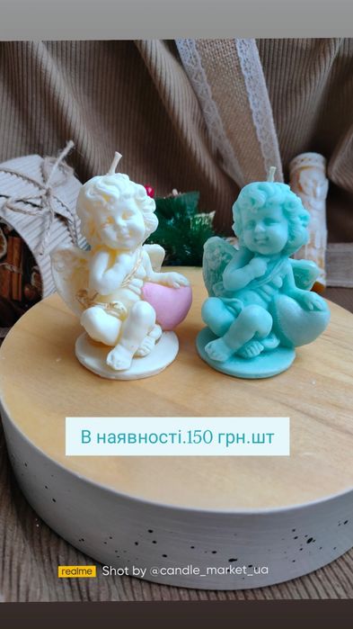 Свічка Голуб миру . Воскові свічки. Воскова свічка.