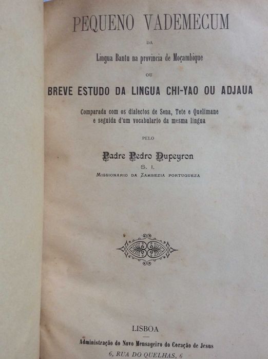 Pequeno vademecum da lingua bantu na Provincia de Moçambique...188?