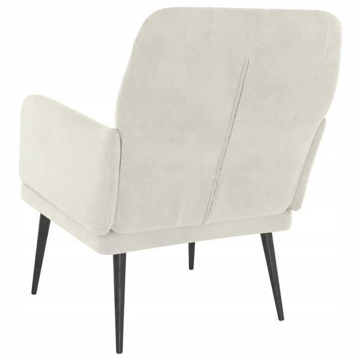 Fotel obity aksamitem kremowy 62x79x79 cm vidaXL