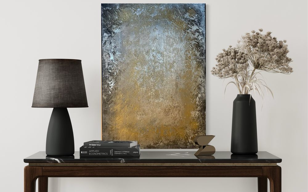 Tela abstrata acrilica nova 50*70 cm