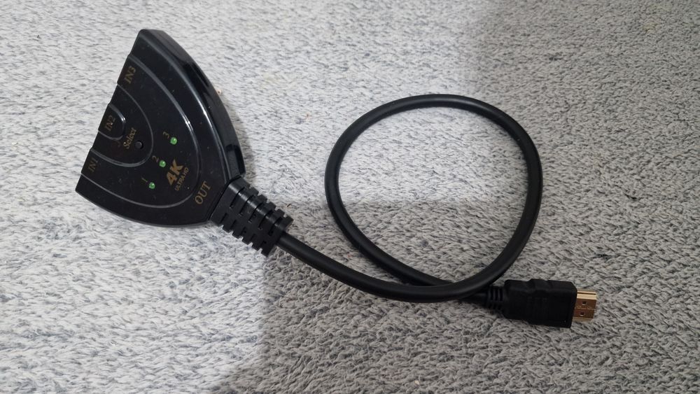 Rozdzielacz 3 w 1 HDMI 50 cm