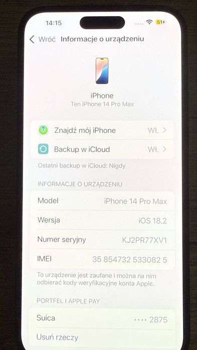 iPhone 14 Pro Max 256 GB Space Black | Serwisowany | Stan Bardzo Dobry
