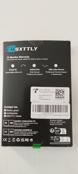 MSXTTLY Carplay sem fios e Android Auto sem fios