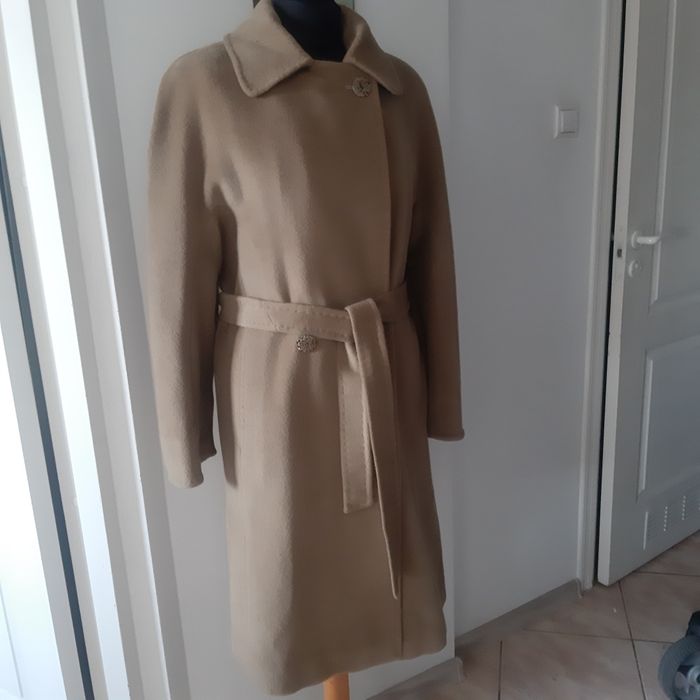 Płaszcz  palto wełniany +angora rozmiar 38/M