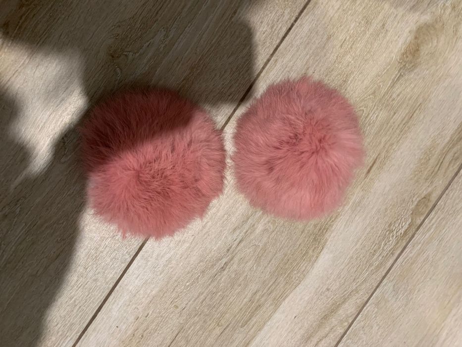 Опушка , мех , натуральный, бумбон, воротник