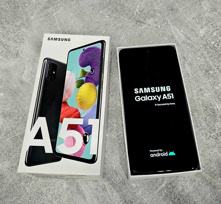 SAMSUNG GALAXY A51 - jak nowy z ładowarką w oryginalnym pudełku.