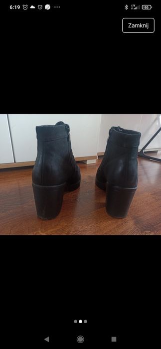 Botki czarne wiązane