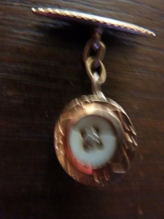 1 Botão Punho Prata