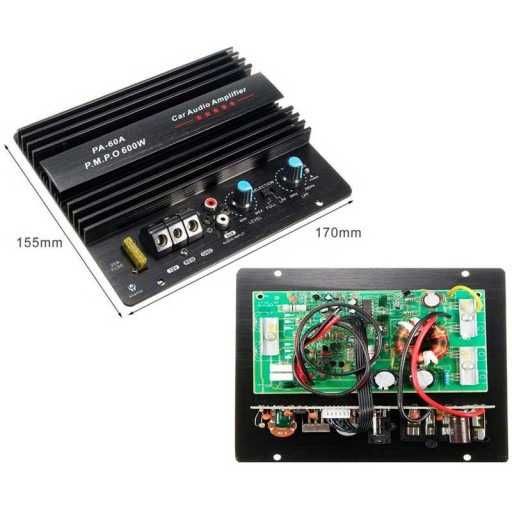 NOWY!! Wzmacniacz subwoofera 12V PA-60A 600W płyta audio