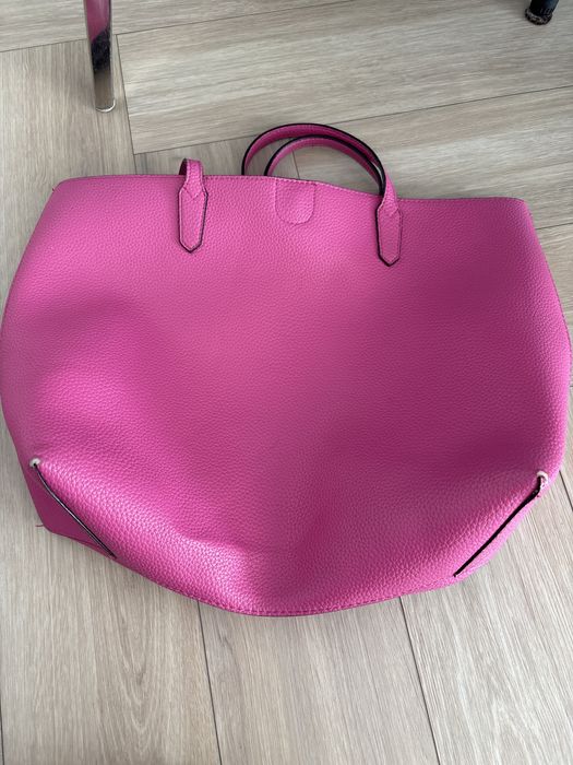 Guess torebka shopper fuksja