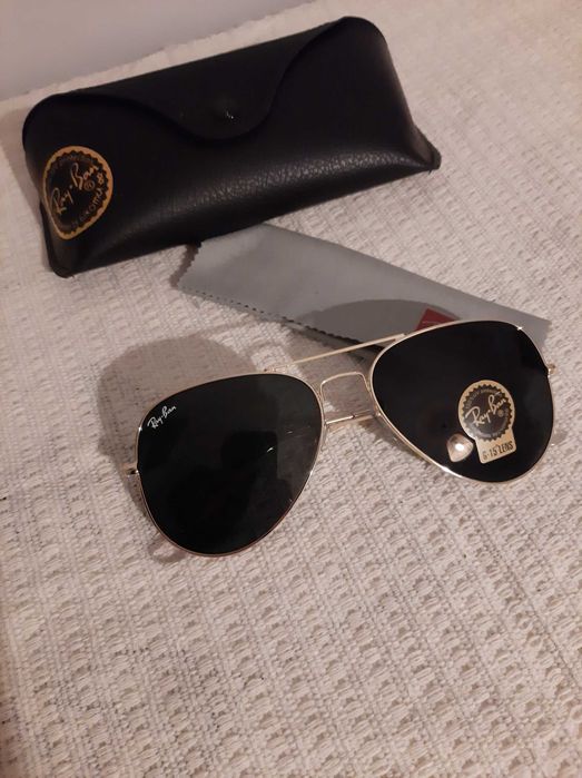 Óculos Ray-Ban estilo Aviador Dourados - Novos e nunca usados