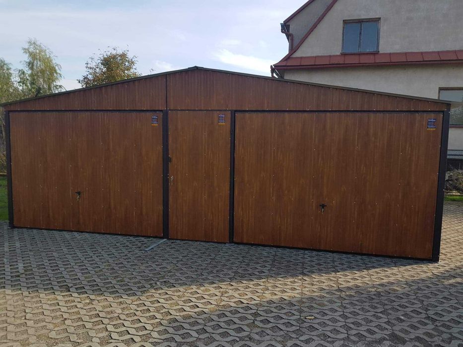 Garaż 7x5 złoty dąb