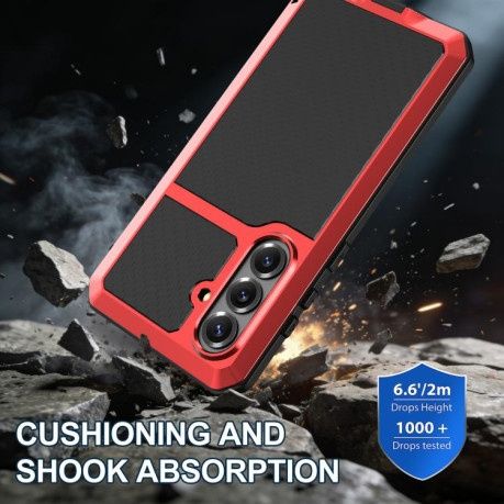 Противоударный чехол RedPepper Triple-proof Metal на Samsung Galaxy S26+ 5G — красный