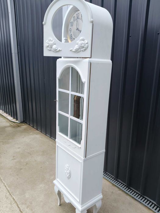 Zegar ludwik stojący biały po renowacji