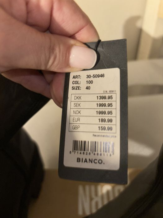 Buty długie Bianco, rozmiar 40. Skóra naturalna.