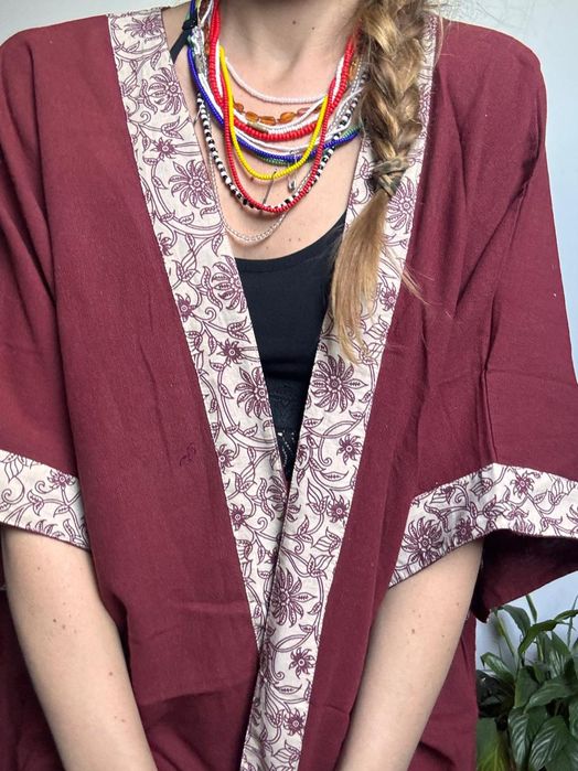 Kimono narzutka etno bawełna