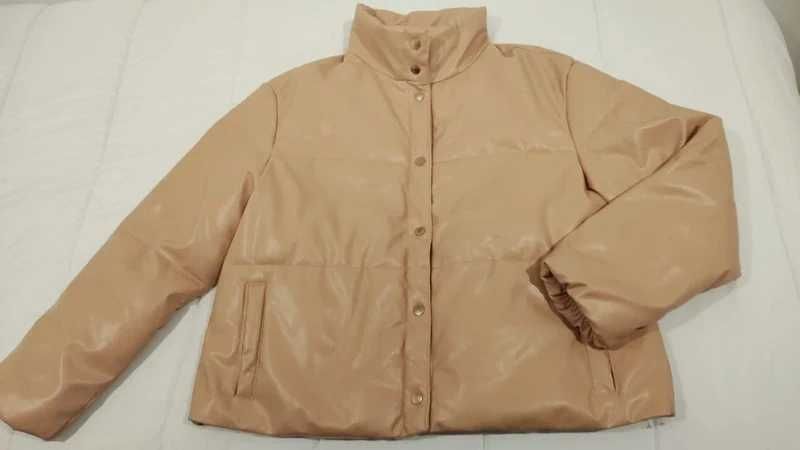 Jaqueta Puffer em Couro