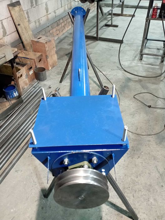 Транспортер зерна, шнековый погрузчик, винтовой конвейер 133 мм, 2 м