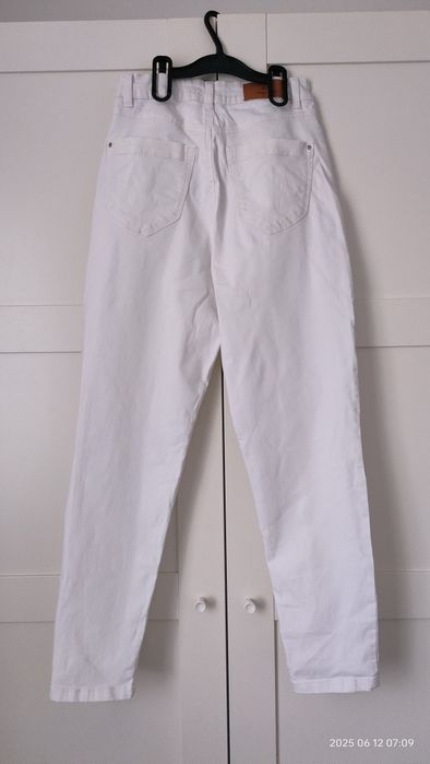 Jeansy Mom fit c&a 34/36 białe