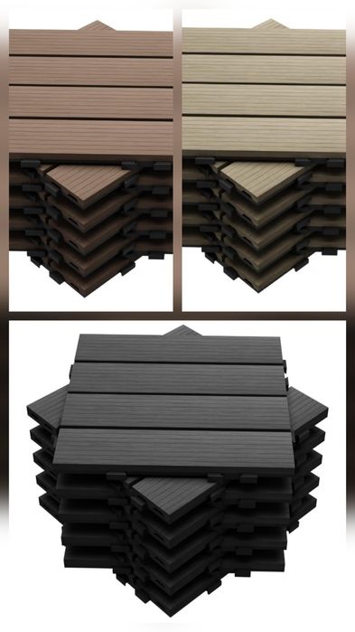 Płytki zewnętrzne WPC 3 kolory