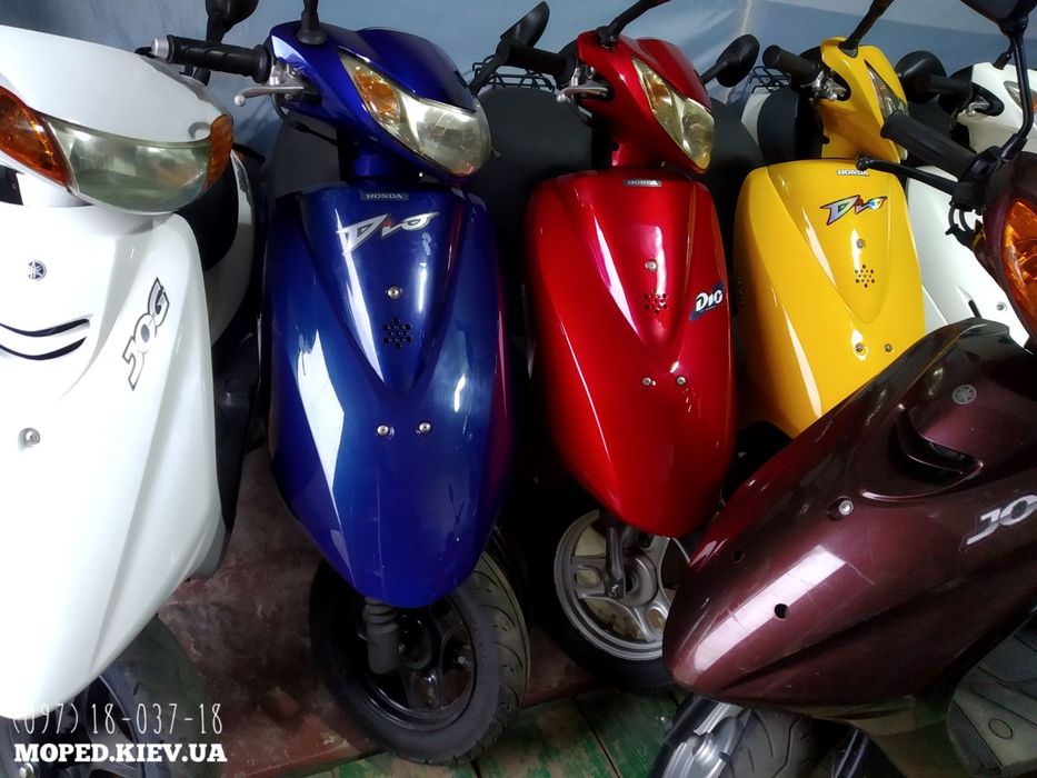 Honda Dio 18 желтый скутер мопед из Японии с контейнера купить
