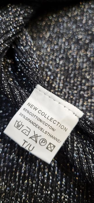 New collection sukienka midi brokatowa czarna sylwester Uni
