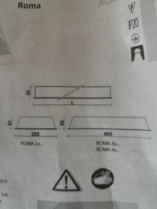 Lampa oprawa sufitowa 4x18w