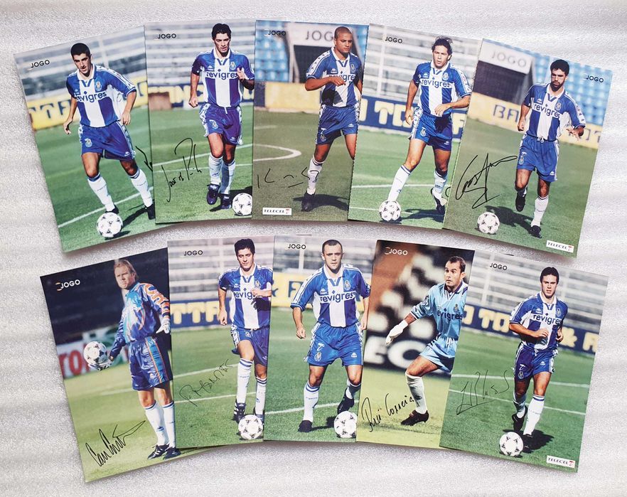 28 Antigos Postais Cromos ~ " F. C. PORTO 1997-98 " ~ Brindes Jornal o Jogo.