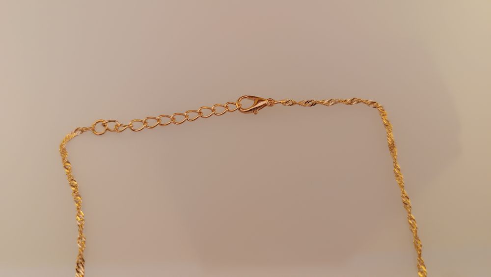 Łańcuszek z serduszkiem 45cm stal chirurgiczna
