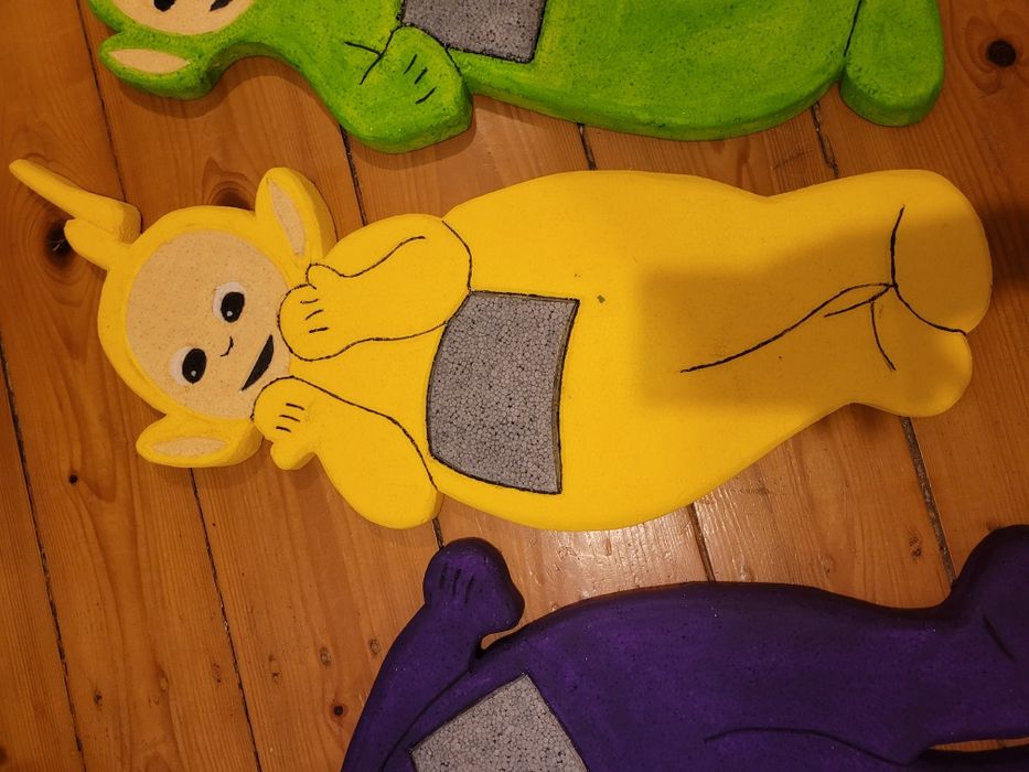 Dekoracja ze styropianu teletubisie