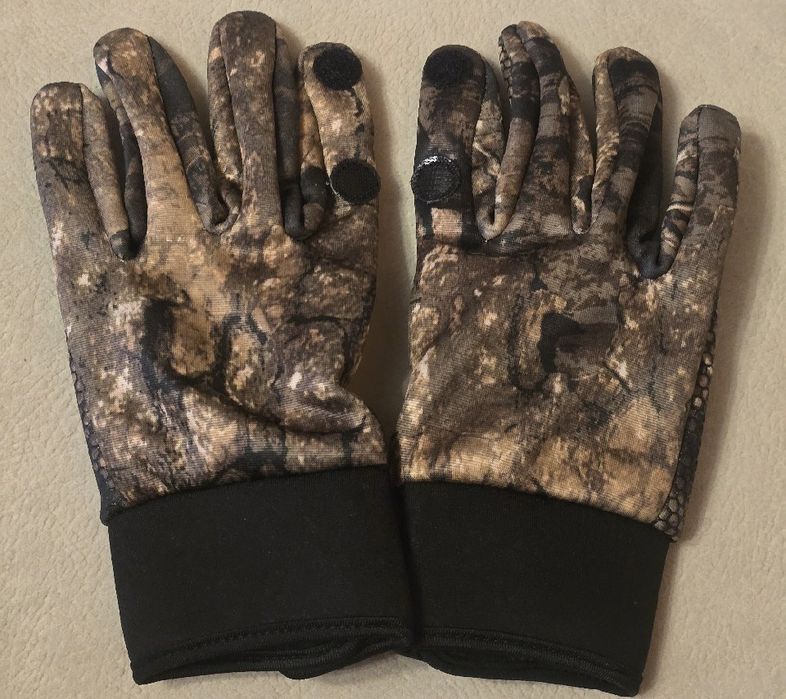 Rękawiczki myśliwskie wędkarskie CAMO Kamuflaż delikatnie ocieplone M.