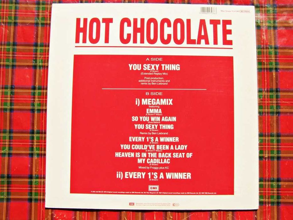 Hot Chocolate - You Sexy Thing /Maxi Single 45RPM / + Megamix Winyl