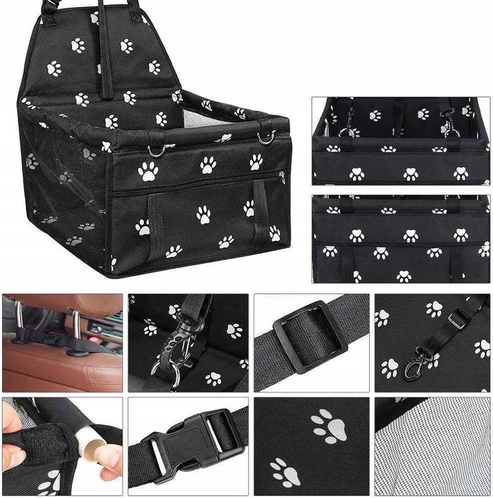 FOTELIK Transportowy dla psa kota zwierząt do samochodu auta na fotel