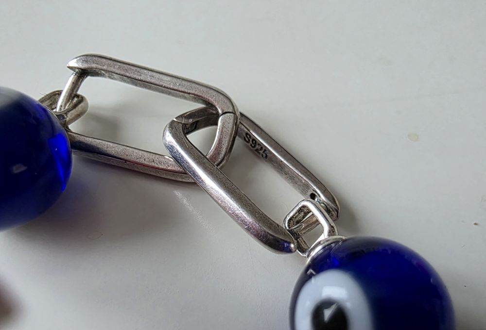 Kolczyki oko proroka evil eye nazar szkło earrings