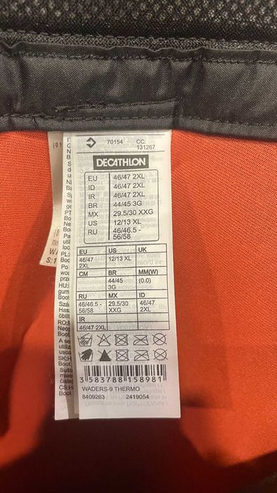 Neoprenowe spodniobuty Caperlan 900 Thermo - gw, jak nowe 46/47