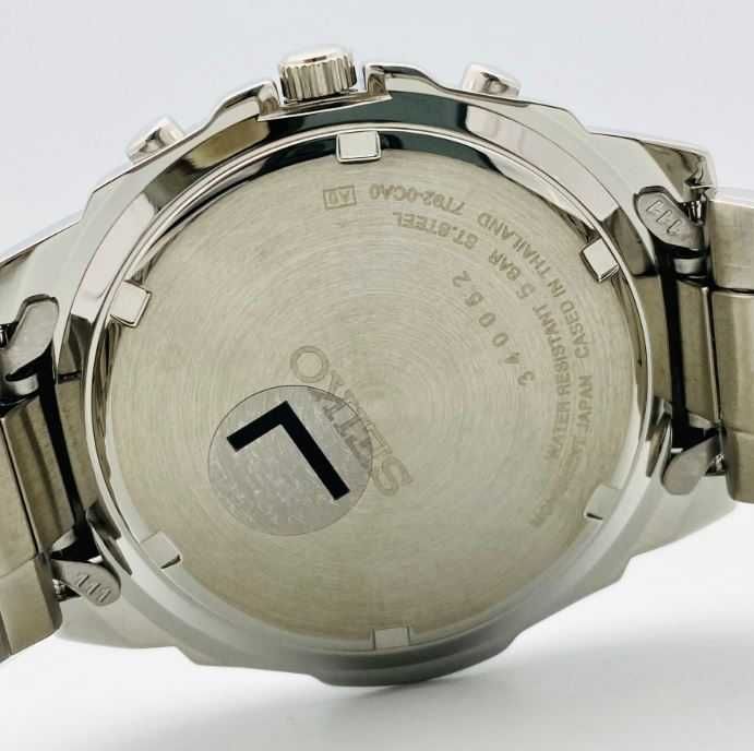 Relógio Seiko Chronograph Red Dial 7T92 0CA0 Novo