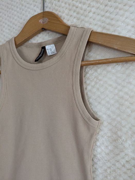 Beżowy Crop top bez rękawów. H&M. Rozmiar XXS.