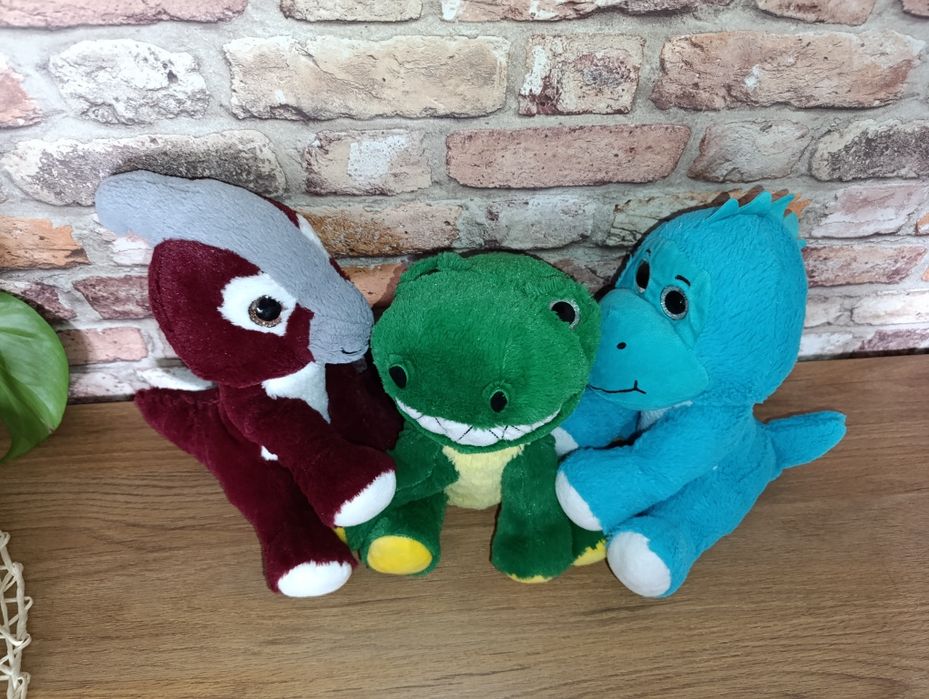 Zestaw maskotek dinozaurów, maskotka dinozaur brokatowe oczy.