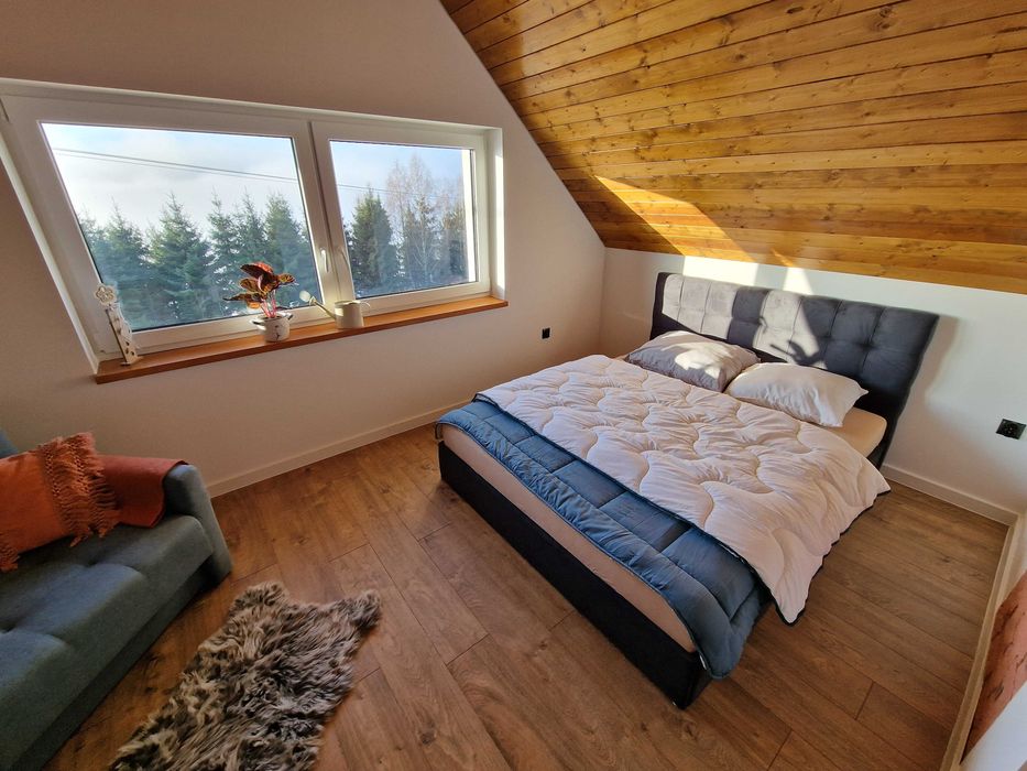 Nowy DOMEK W GÓRACH 80m² dla 9 OSÓB taras BANIA Jacuzzi KOMINEK pralka OGRODZONY TEREN 250m² GRILL
