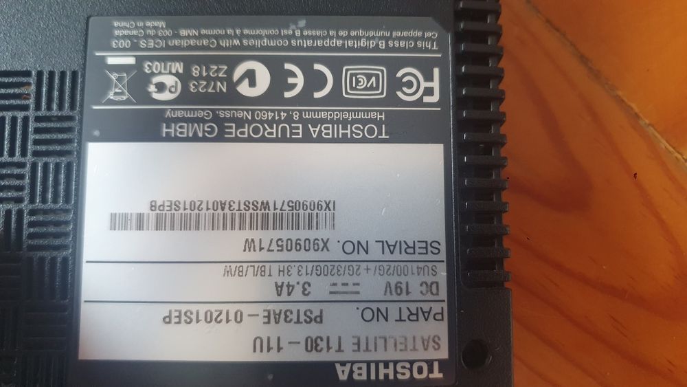 Toshiba Satellite T130-11U (SEM DISCO/SO)64584623180801124