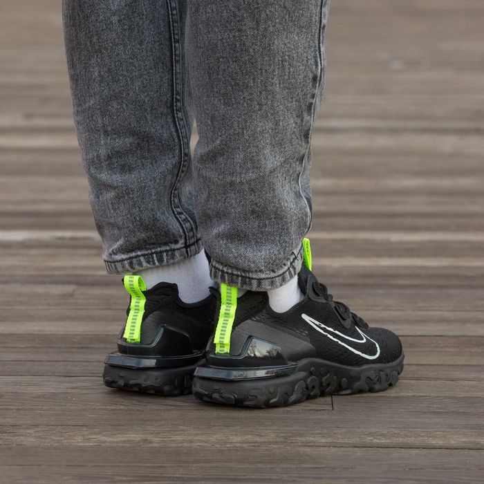 Чоловічі кросівки Nike React Vision "Black/Green" Розміри 40-45
