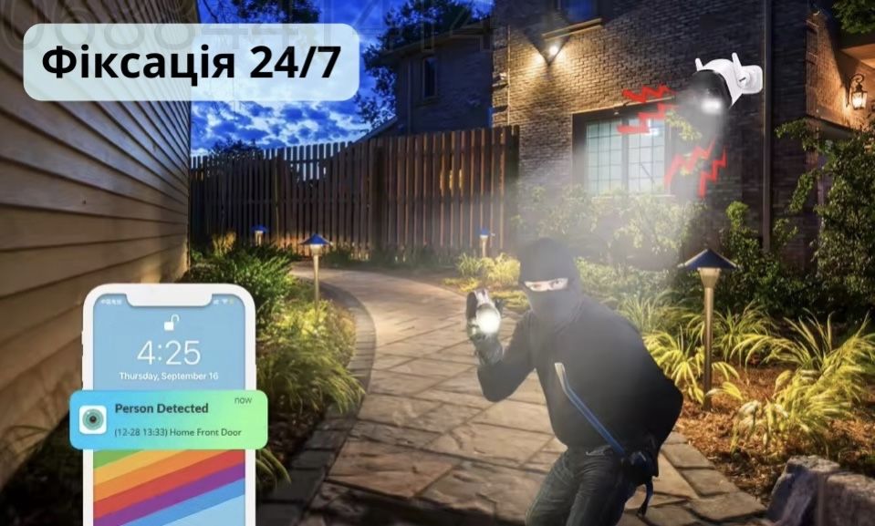 Wi-Fi камера TPTEK 3 МП з AI-детекцією, аудіо та нічним баченням