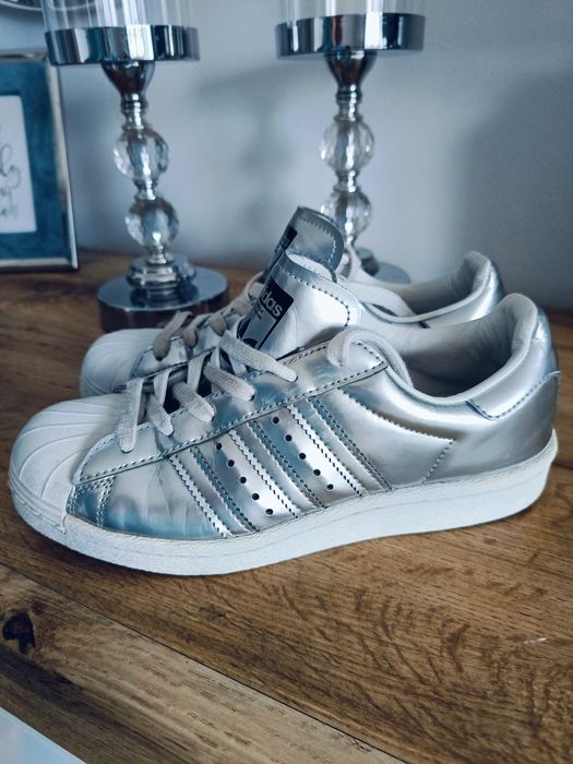 Buty adidas superstar 36 i 2/3 srebrne metaliczne
