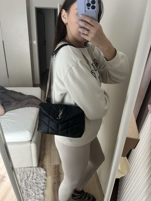 Na prezent Saint Laurent YSL Lou Lou czarna pikowana torebka