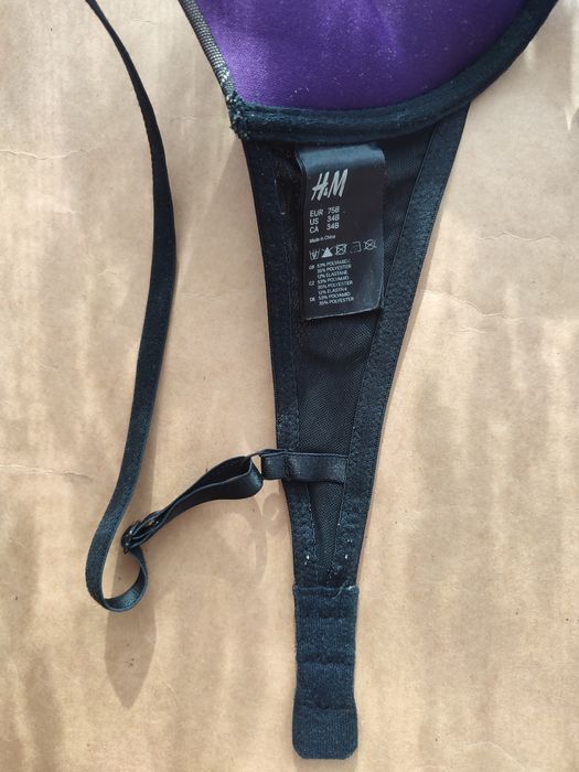 75B biustonosz push up ogromniasty koronkowy H&M