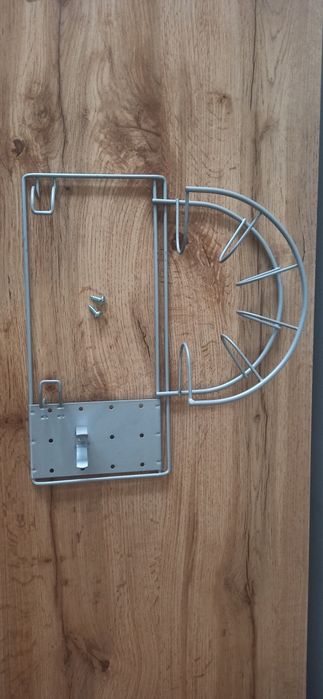 Uchwyt na rurę od odkurzacza mały wieszak srebrny