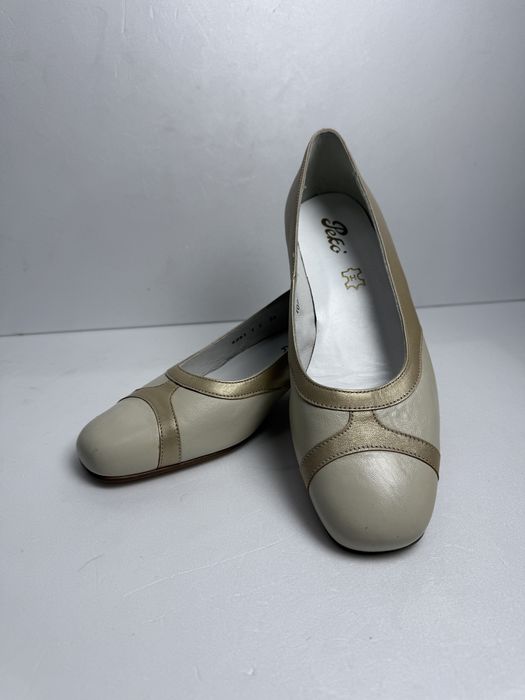 Stylowe klasyczne czółenka w stylu vintage lata 80,90 -skóra naturalna