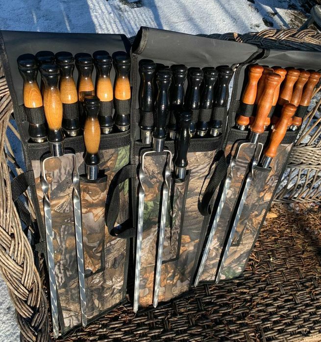 Подарунковий набір шампурів у кейсі чоловіку куму на день народження